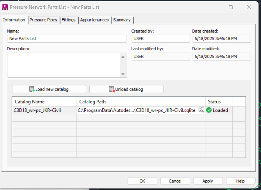 Information tab