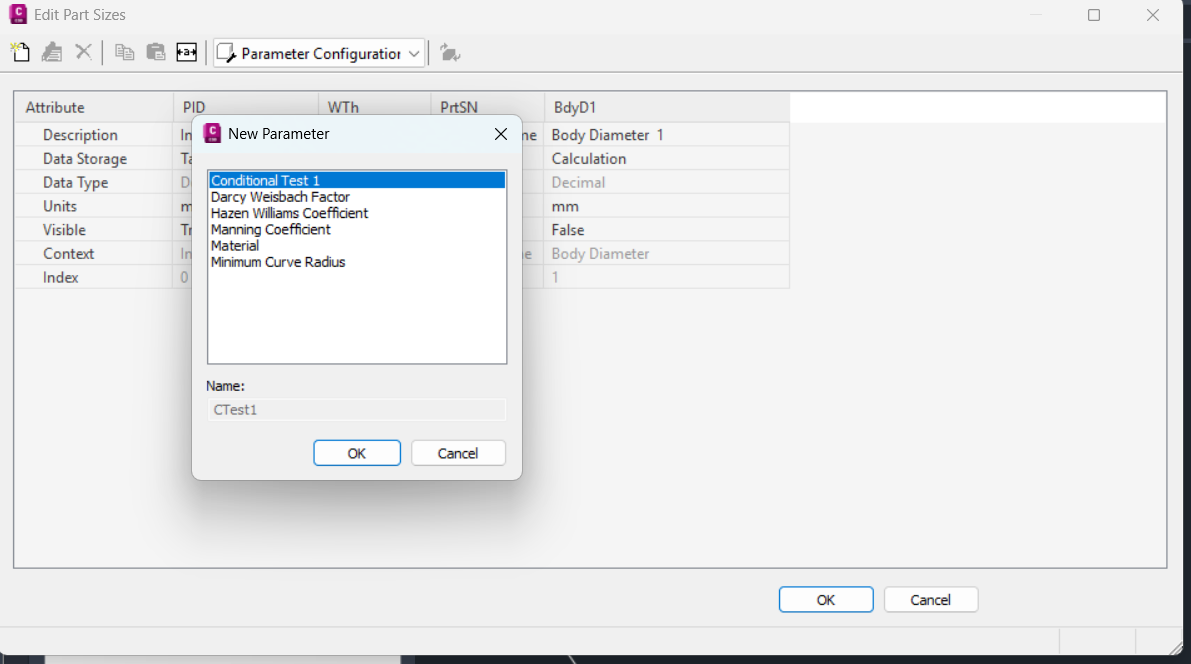 Parameter config