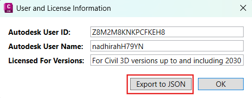 Export to JSON