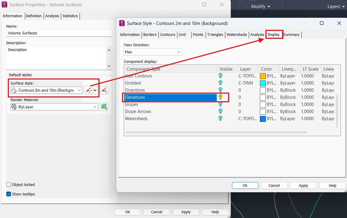 Surface Properties and Surface Style