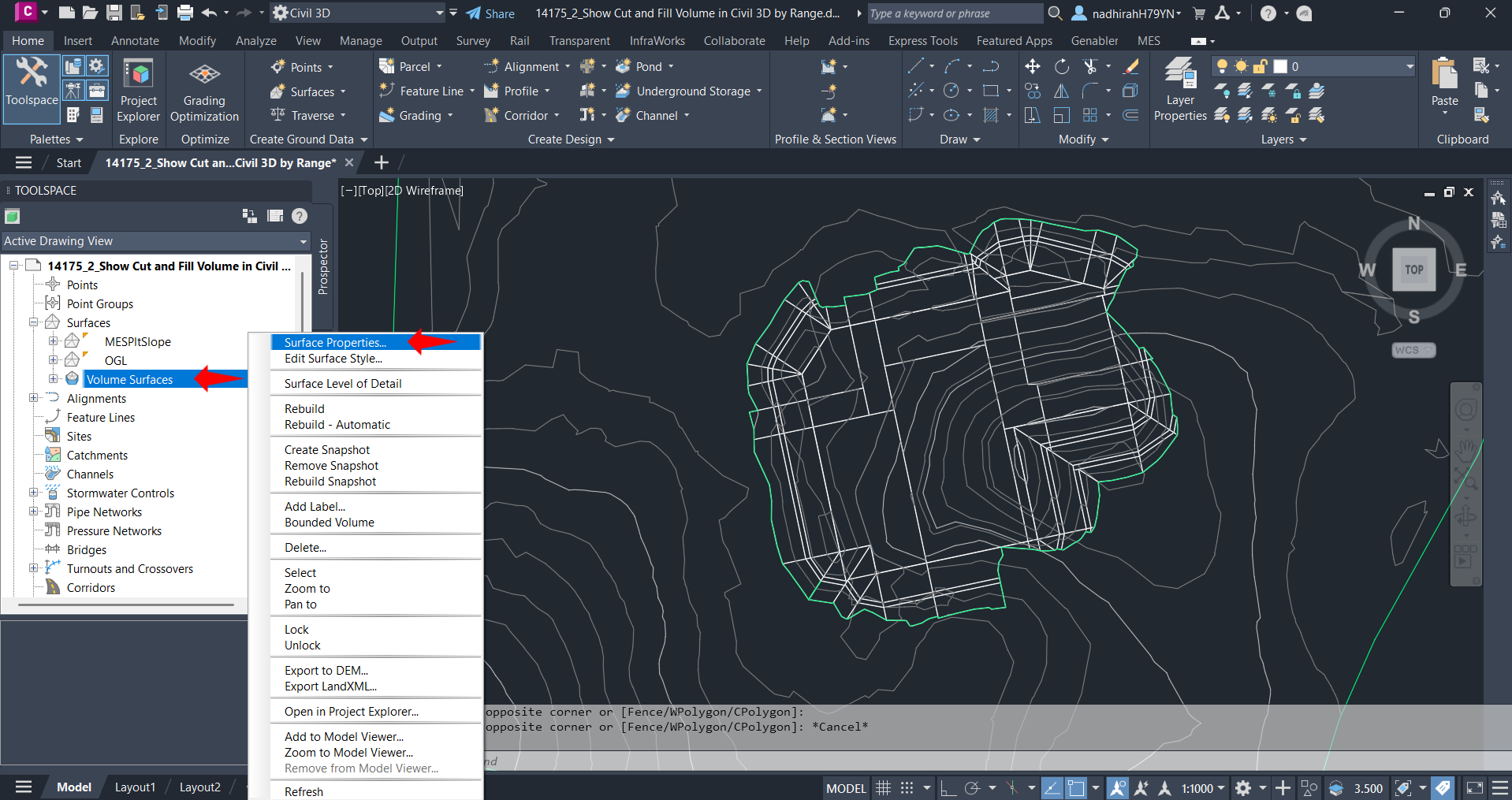 TIN Volume Surface - Surface Properties