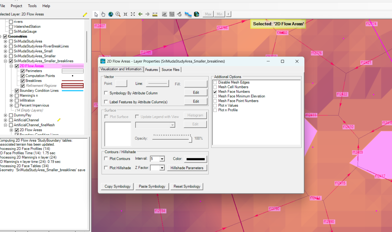 Show Mesh Face Numbers